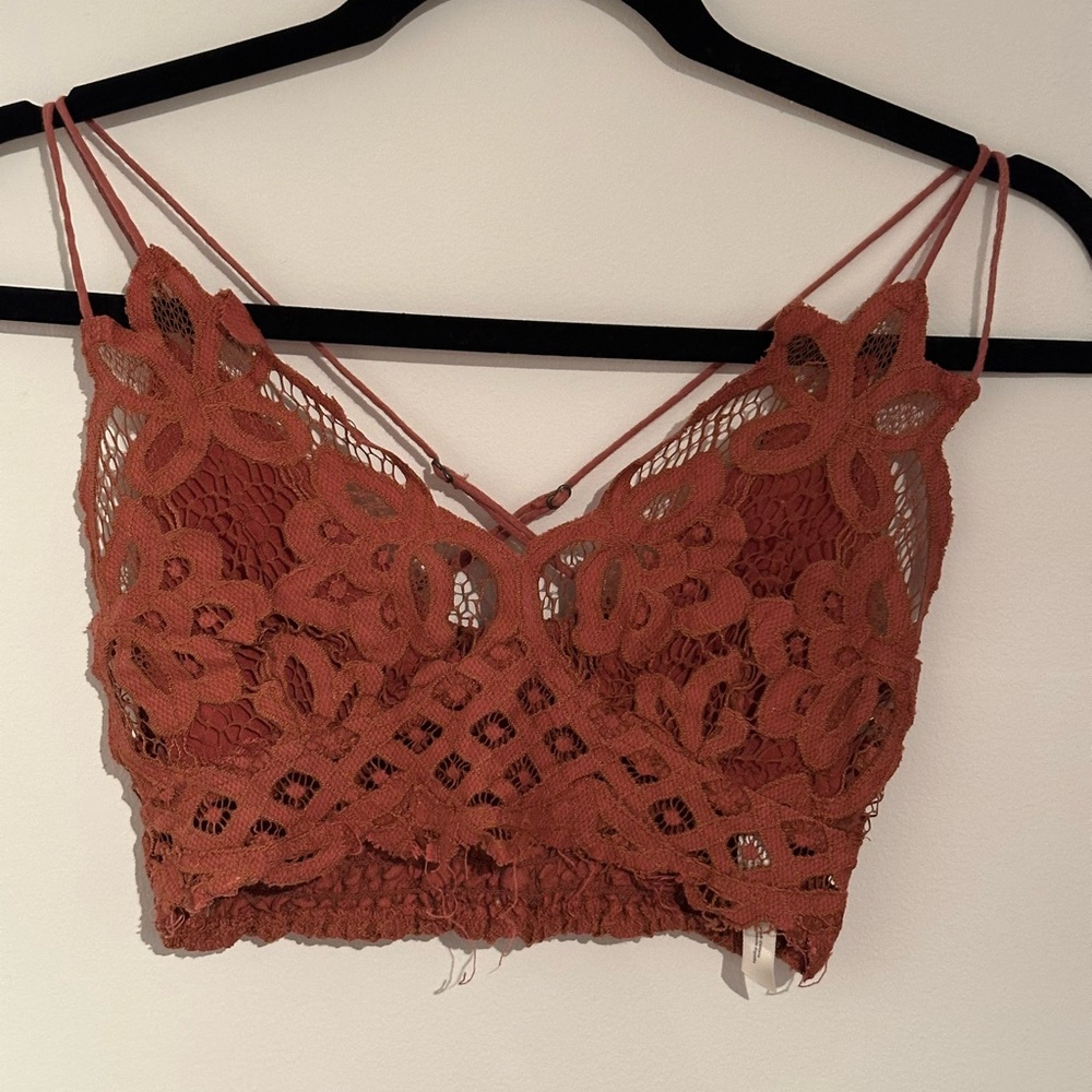 Free People Rust Lace Bralette